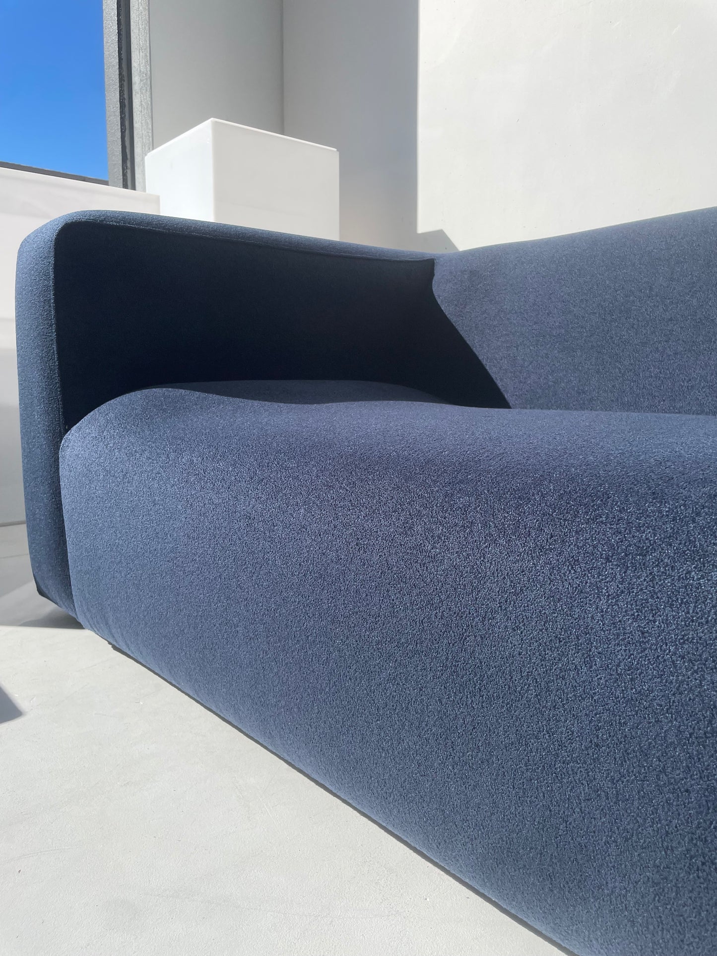 Bespoke Blue Sofa & Ottoman