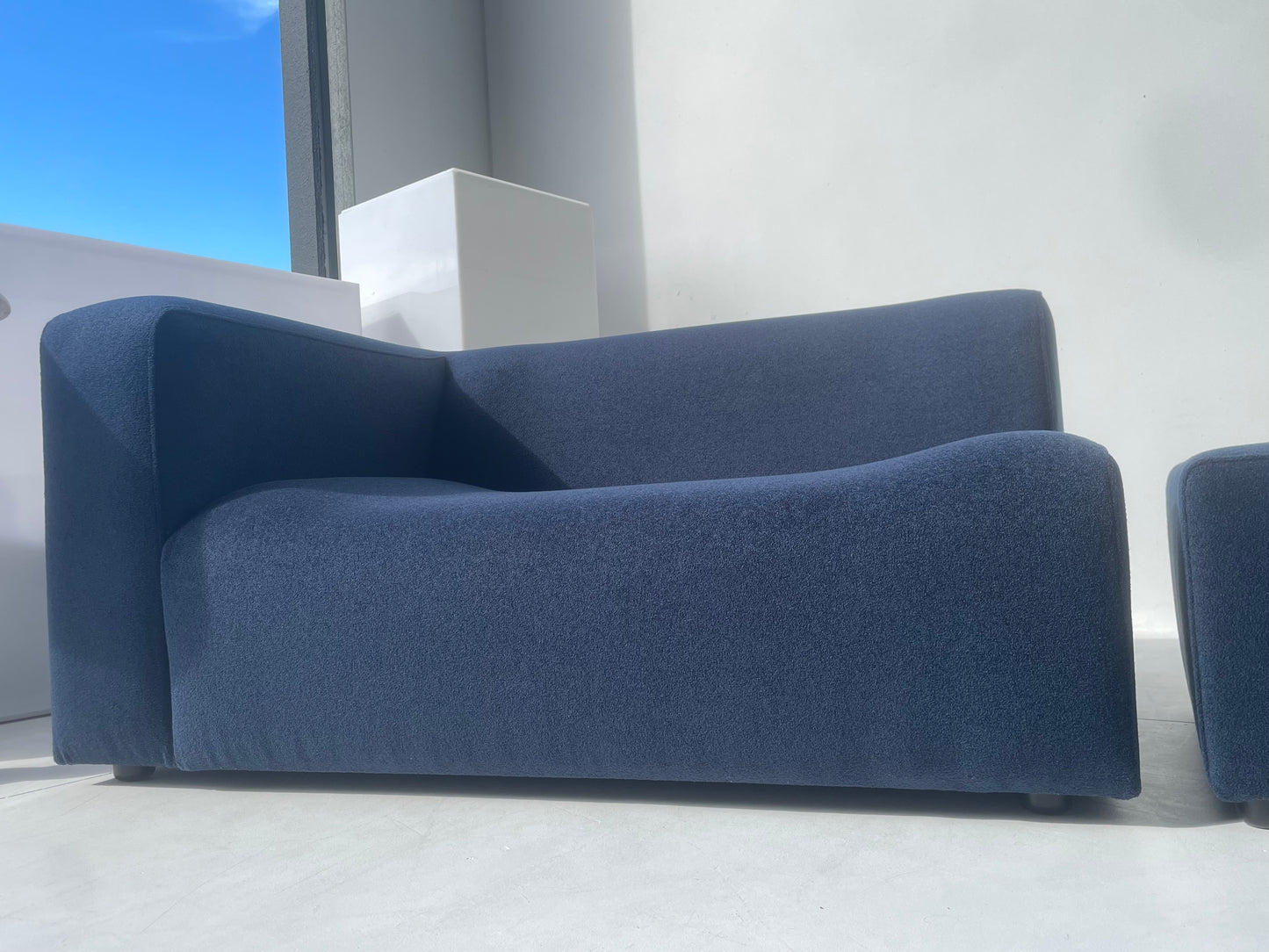 Bespoke Blue Sofa & Ottoman