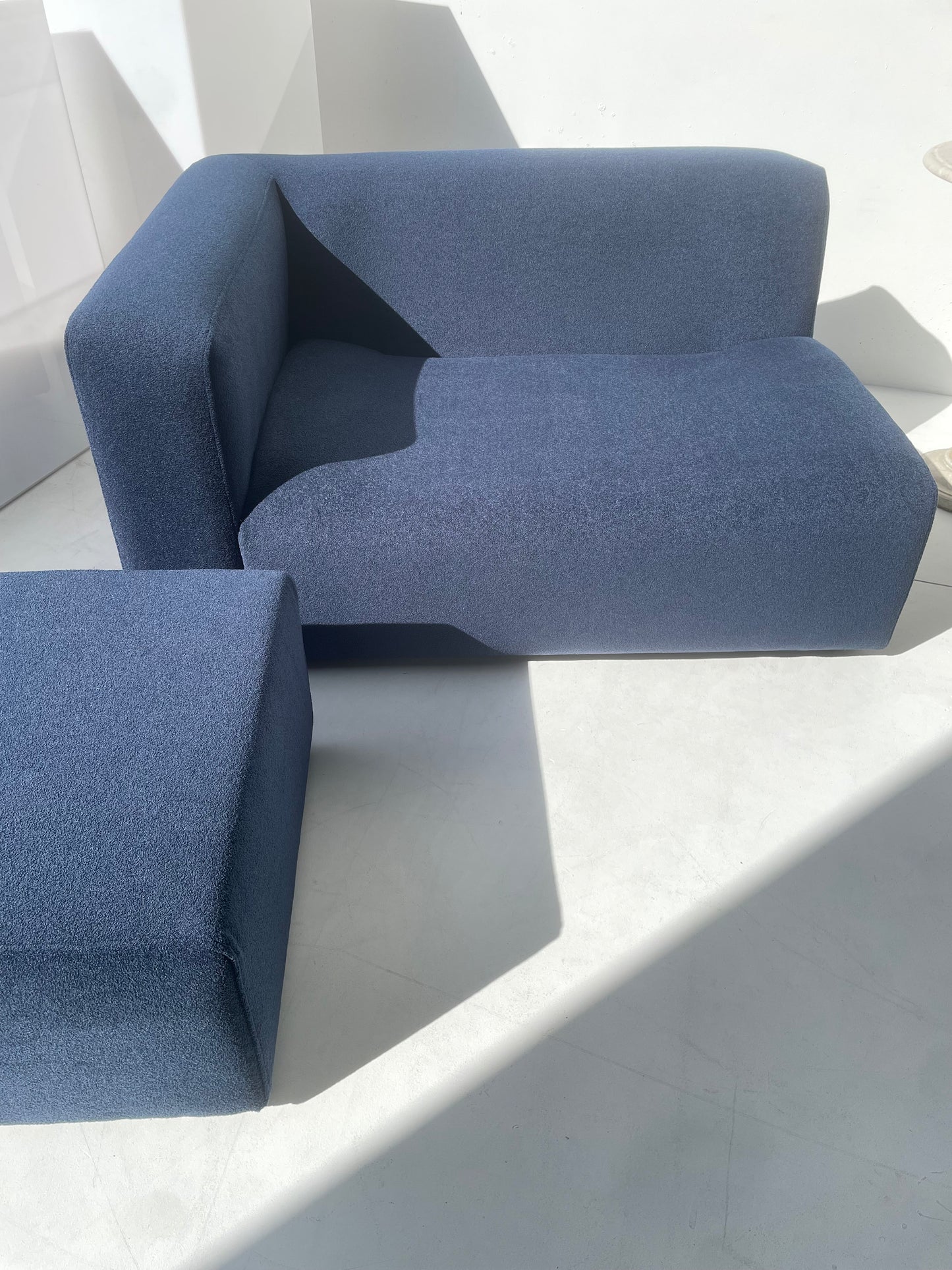 Bespoke Blue Sofa & Ottoman