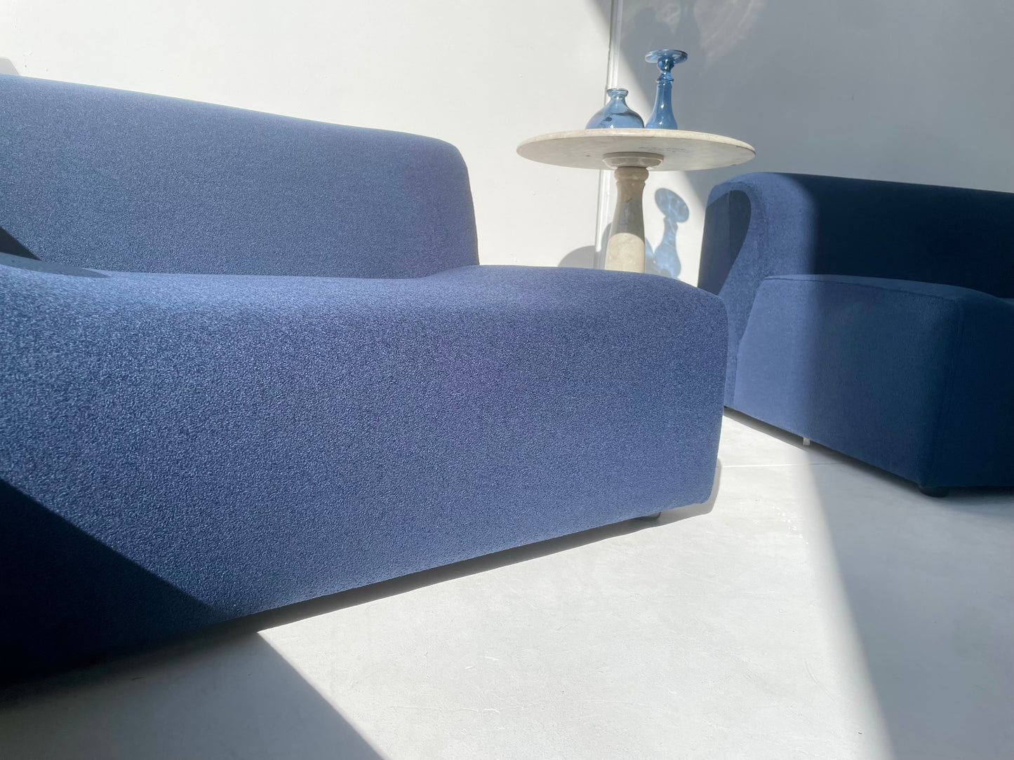 Bespoke Blue Sofa & Ottoman