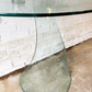 Vintage 1970's Fiam Glass Italian Console Table