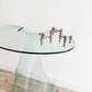 Vintage 1970's Fiam Glass Italian Console Table