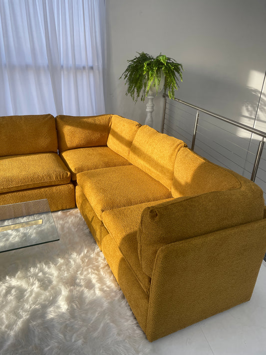 Five Piece Mustard Modular Sofa Set