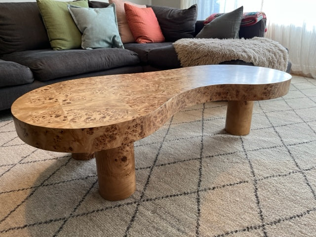 Condo Objects Burl Coffee Table