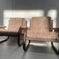 Brown Tubular Armchair - Two Available