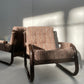 Brown Tubular Armchair - Two Available