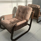 Brown Tubular Armchair - Two Available