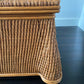 Vintage Draped Wicker Coffee Table / Chest