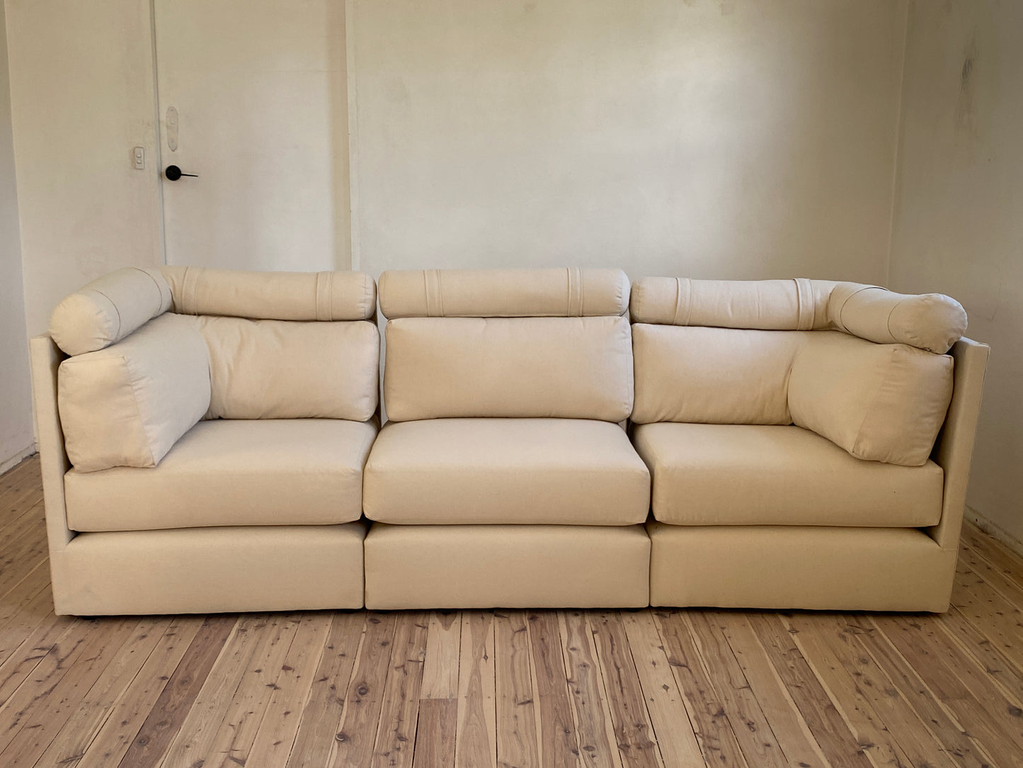 Large 10 Piece 1970's Modular Sofa - Recovered