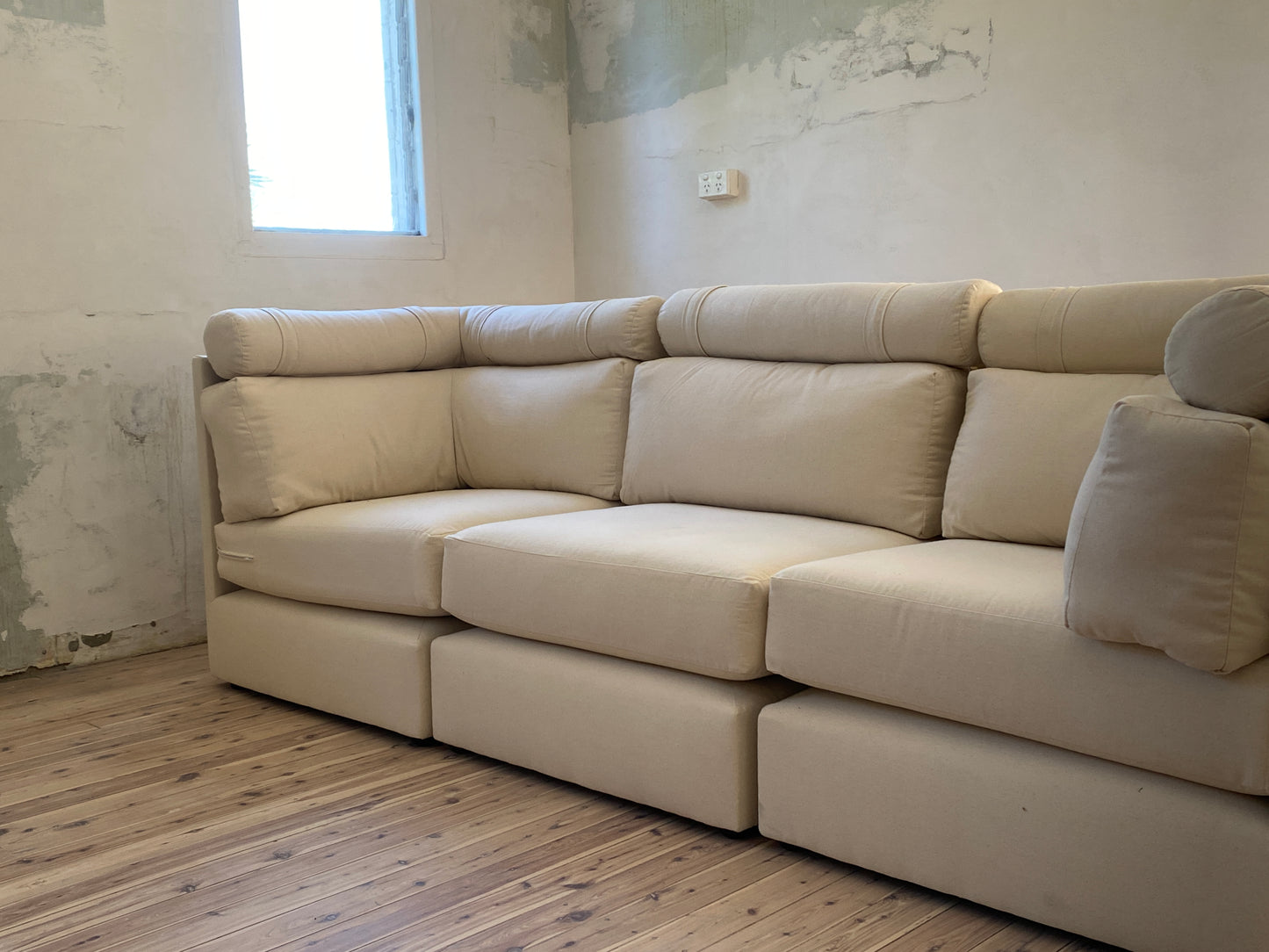 Large 10 Piece 1970's Modular Sofa - Recovered