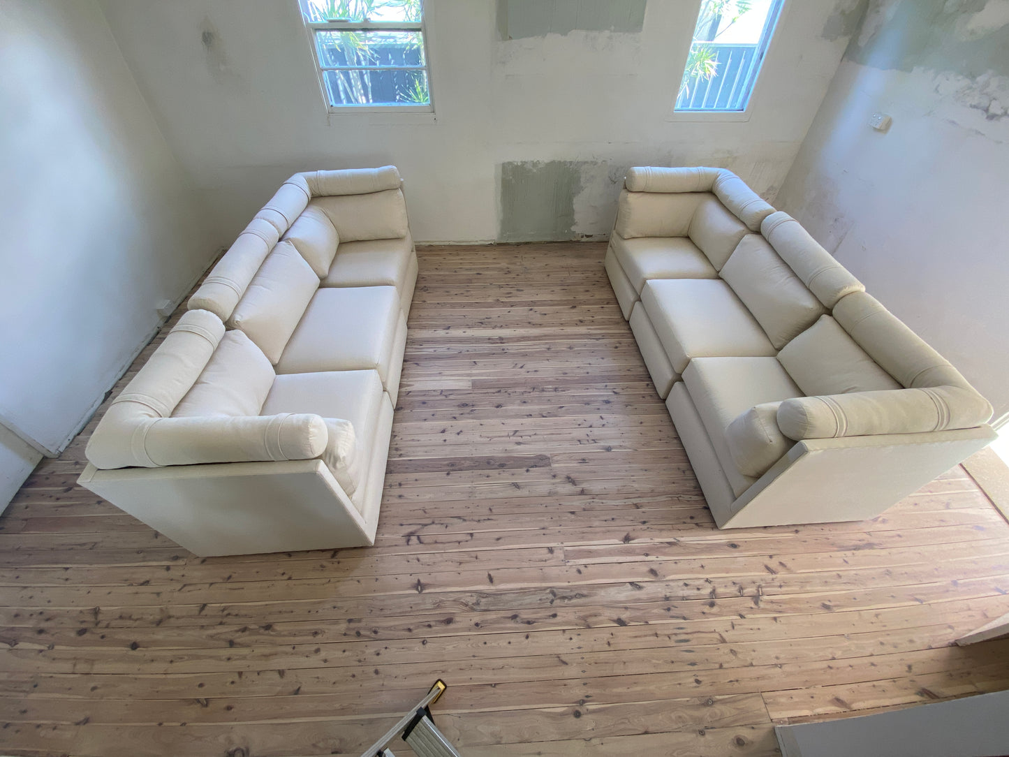 Large 10 Piece 1970's Modular Sofa - Recovered