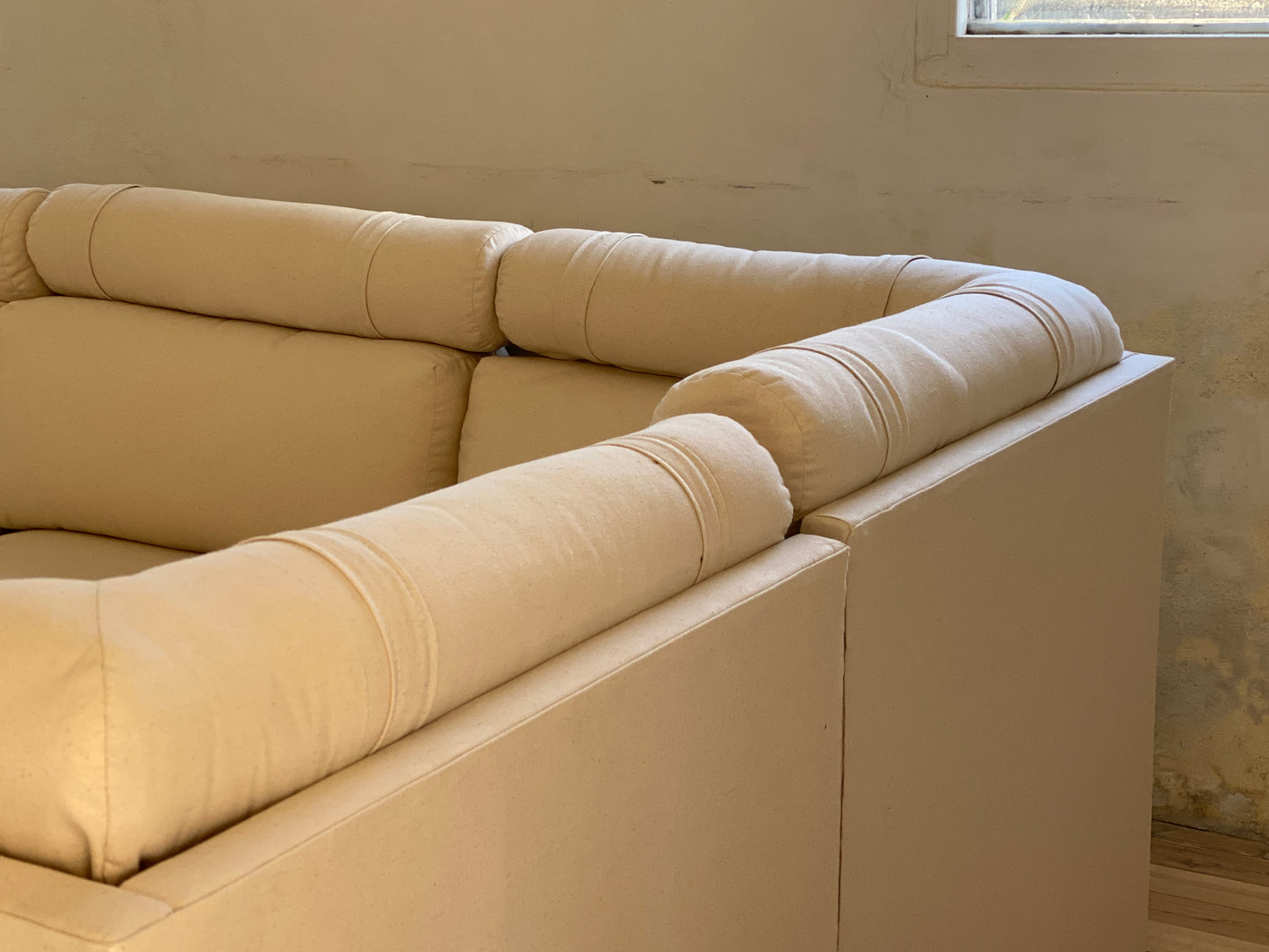 Large 10 Piece 1970's Modular Sofa - Recovered