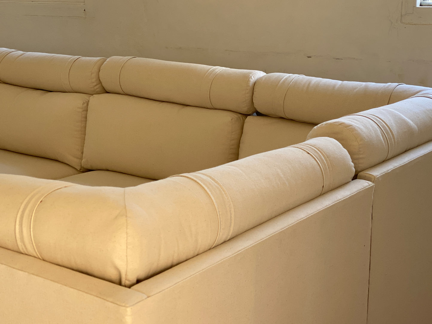 Large 10 Piece 1970's Modular Sofa - Recovered