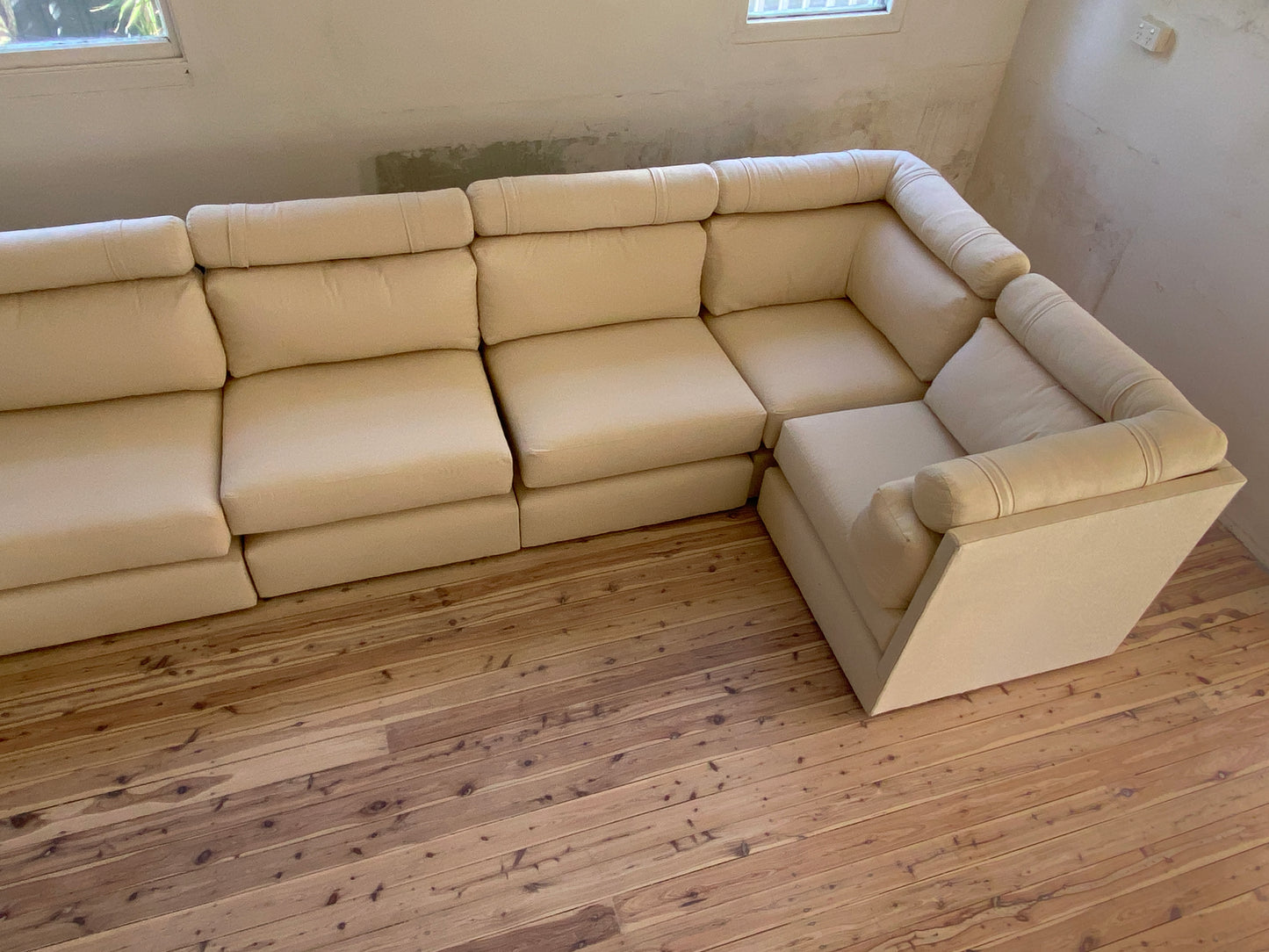 Large 10 Piece 1970's Modular Sofa - Recovered