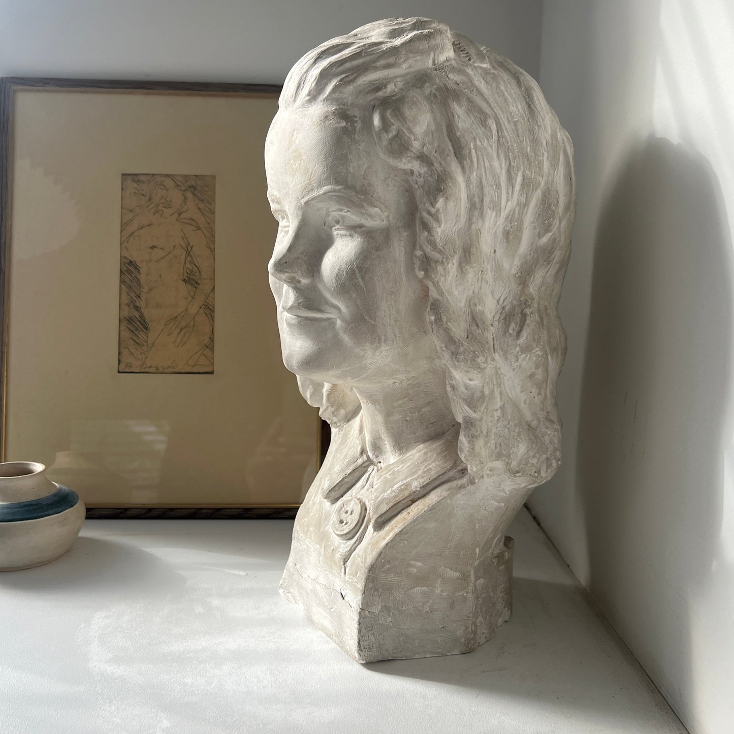 1930s Swedish Plaster Bust