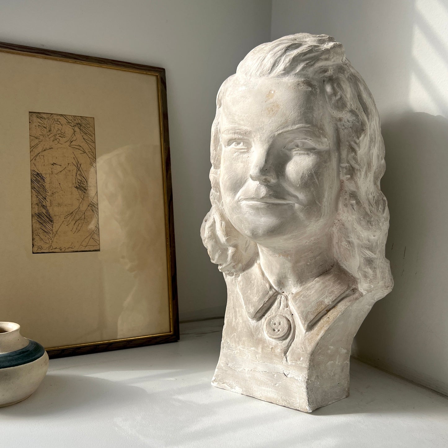 1930s Swedish Plaster Bust