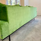 Green Velvet Retro Sofa - Four Seater