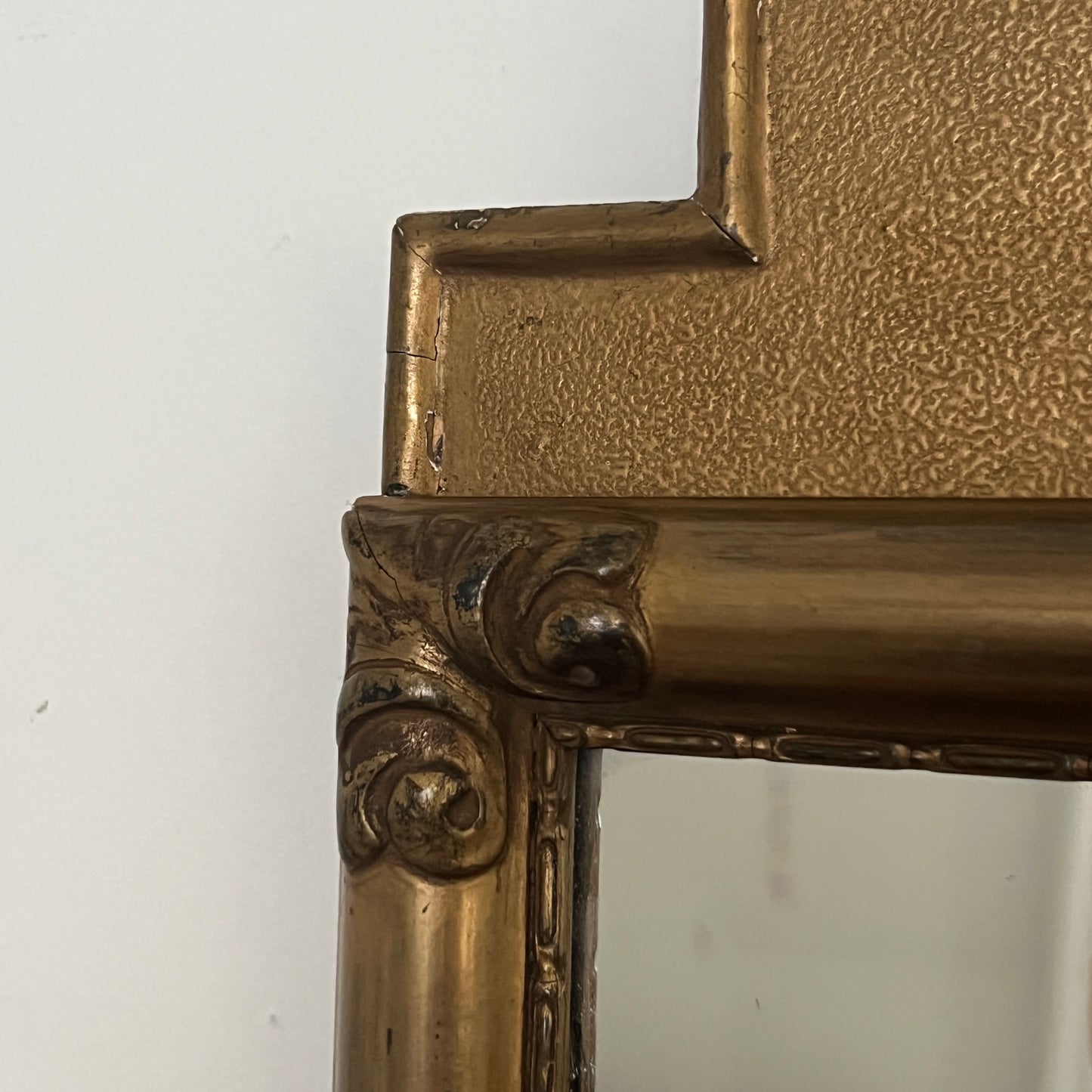 1920s Swedish Mirror with Sheaf-of-Wheat Detailing