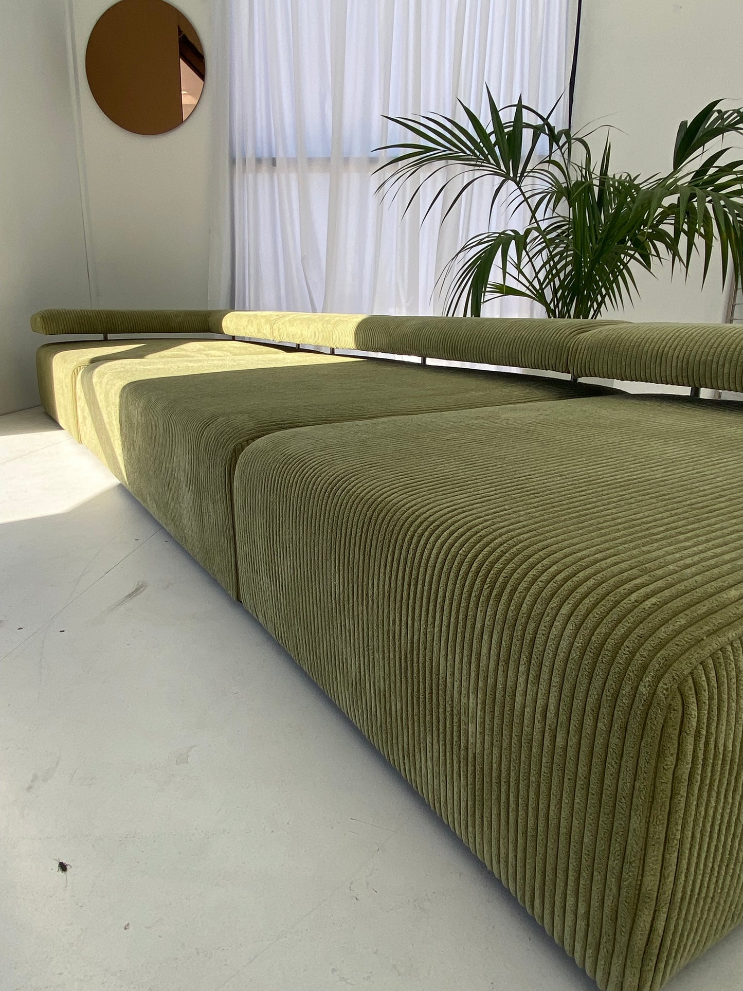 Green Modular Corduroy Sofa