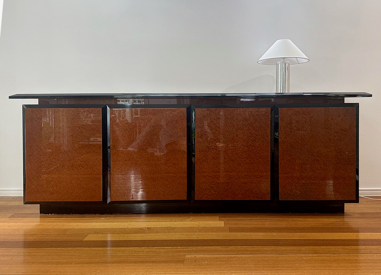 Vintage High Gloss Burl Sideboard