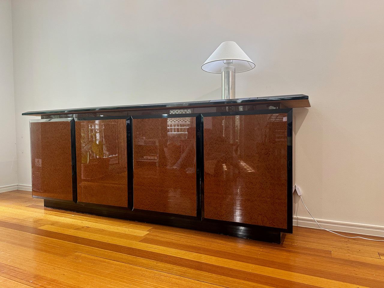 Vintage High Gloss Burl Sideboard