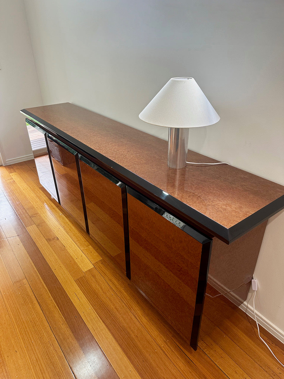 Vintage High Gloss Burl Sideboard