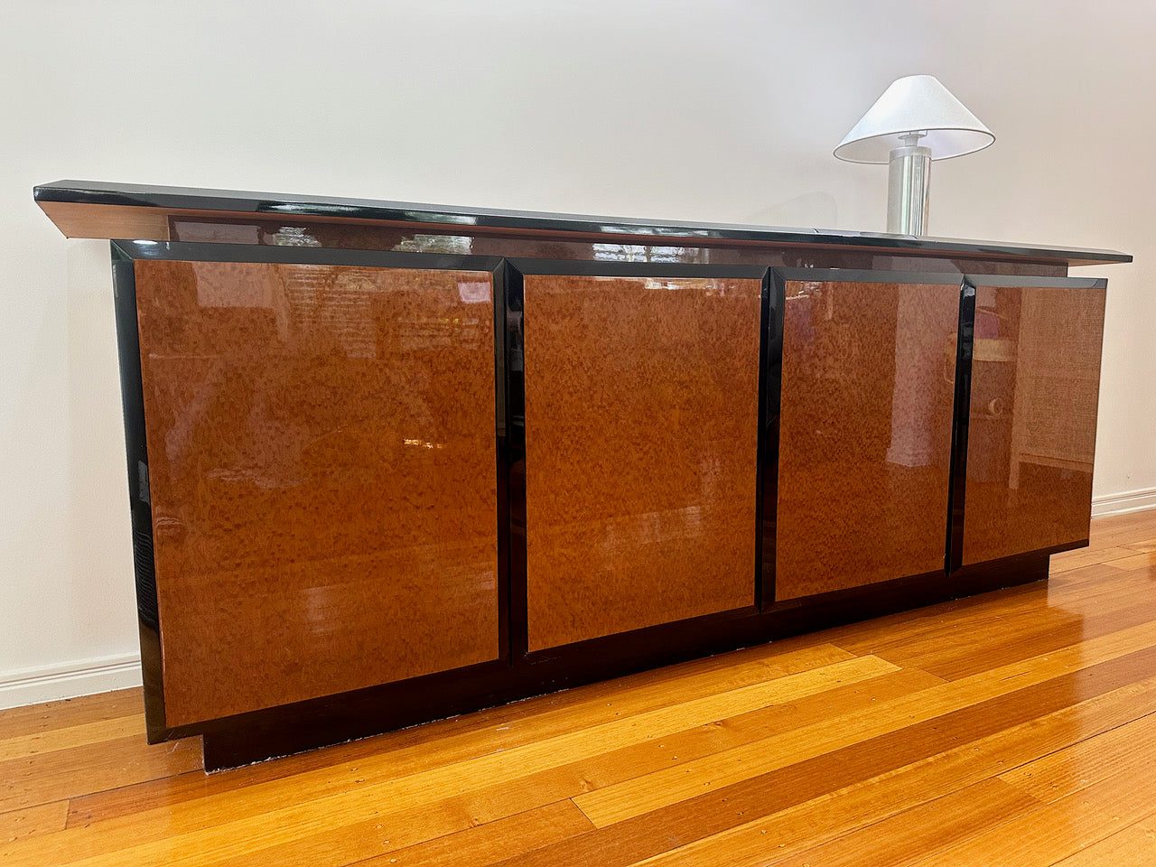 Vintage High Gloss Burl Sideboard