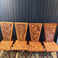 Set of Four Handcrafted Vintage Dining Chairs