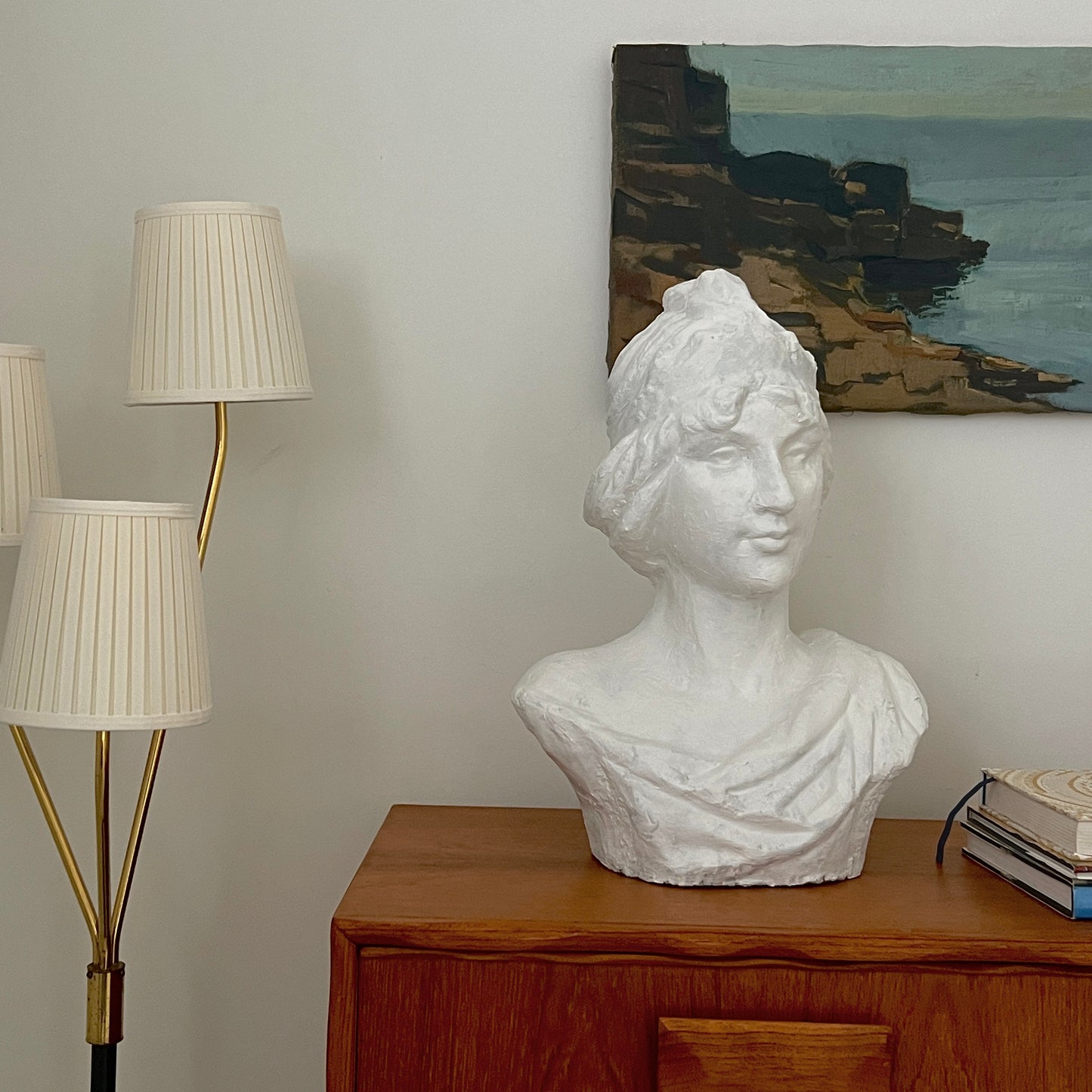 Mid Century Swedish Plaster Bust