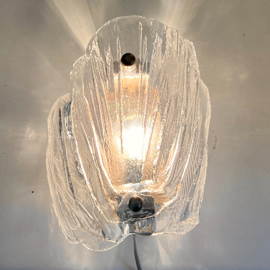 Pair of Blown-Glass Bedside Sconces, Sweden