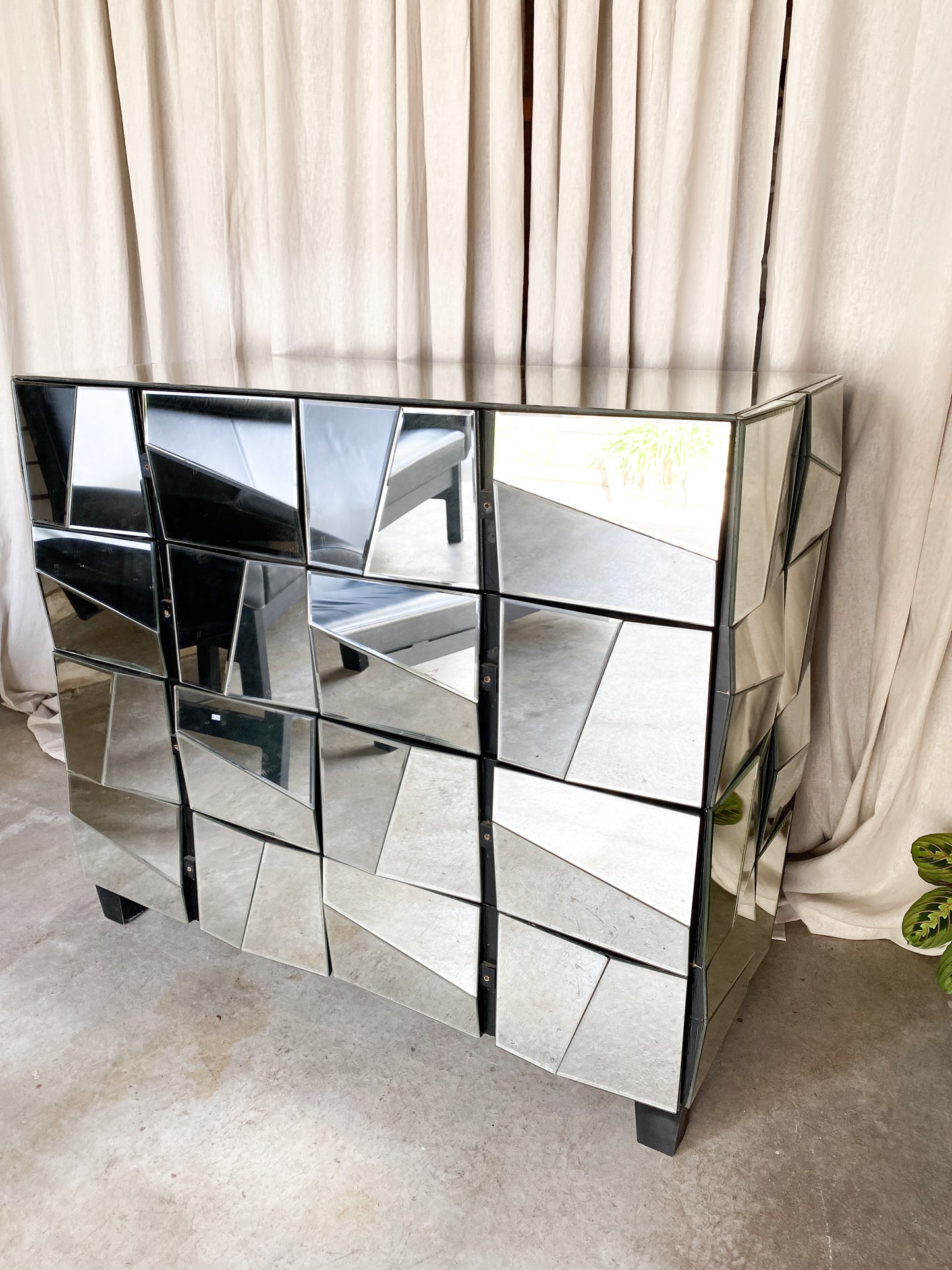 Facet Mirrored Drawers