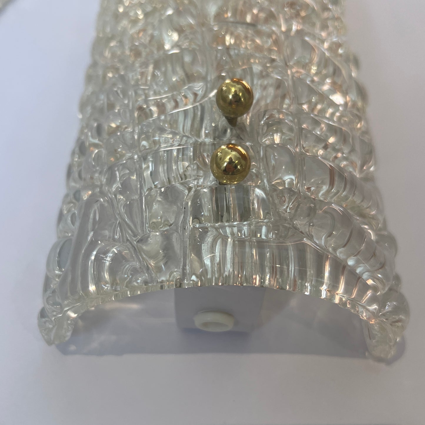 Curved 'Ice Glass' Sconce by Kalmar - One Left