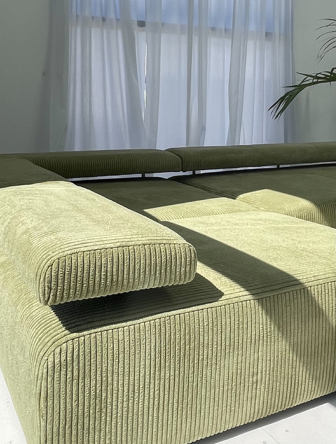 Green Modular Corduroy Sofa