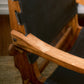 Angel I. Pazmino Rosewood and Leather Safari Chair