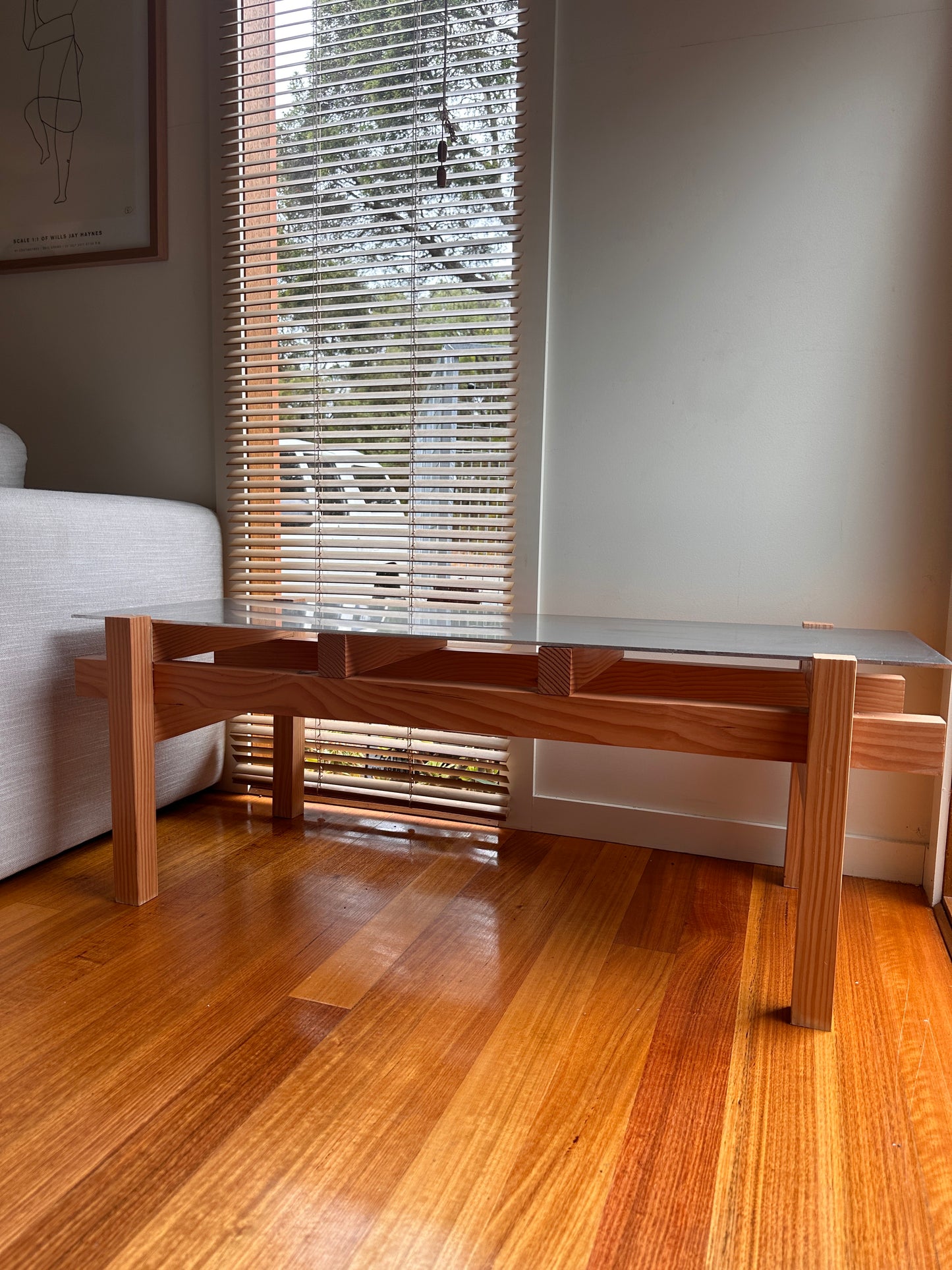 Aluminium + Oregon Side Table