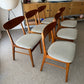 Set of Six Farstrup #210 Teak Dining Chairs