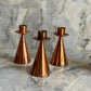 Set of Danish Copper Candle Holders, 1970s