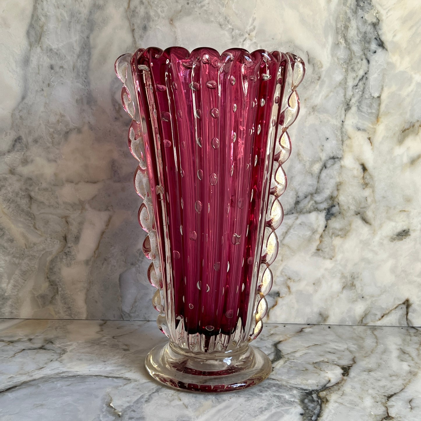 1950s Bullicante Murano Vase, Italy