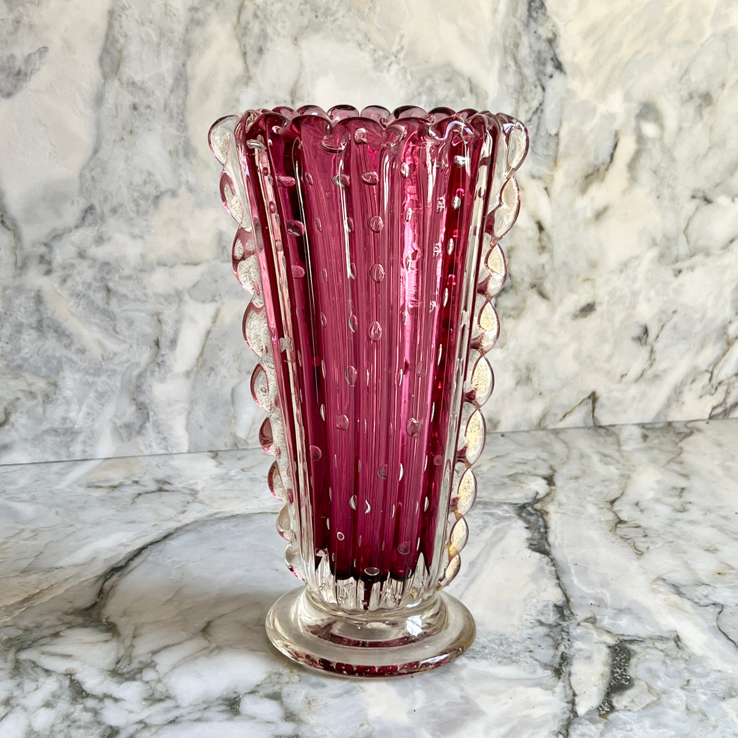 1950s Bullicante Murano Vase, Italy