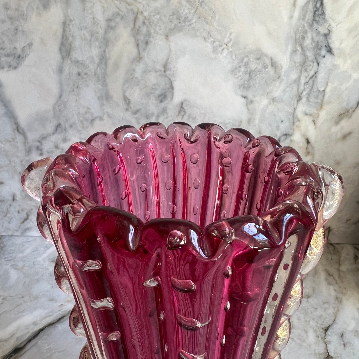 1950s Bullicante Murano Vase, Italy