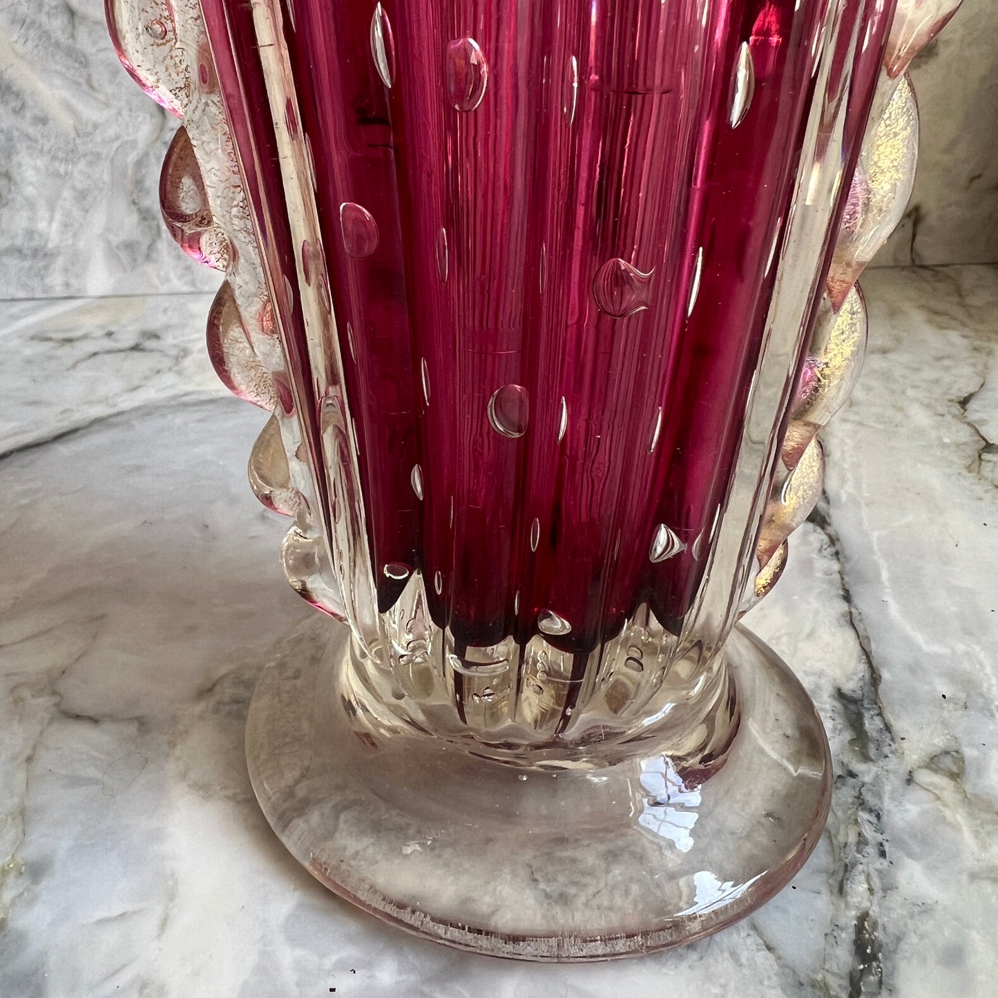 1950s Bullicante Murano Vase, Italy