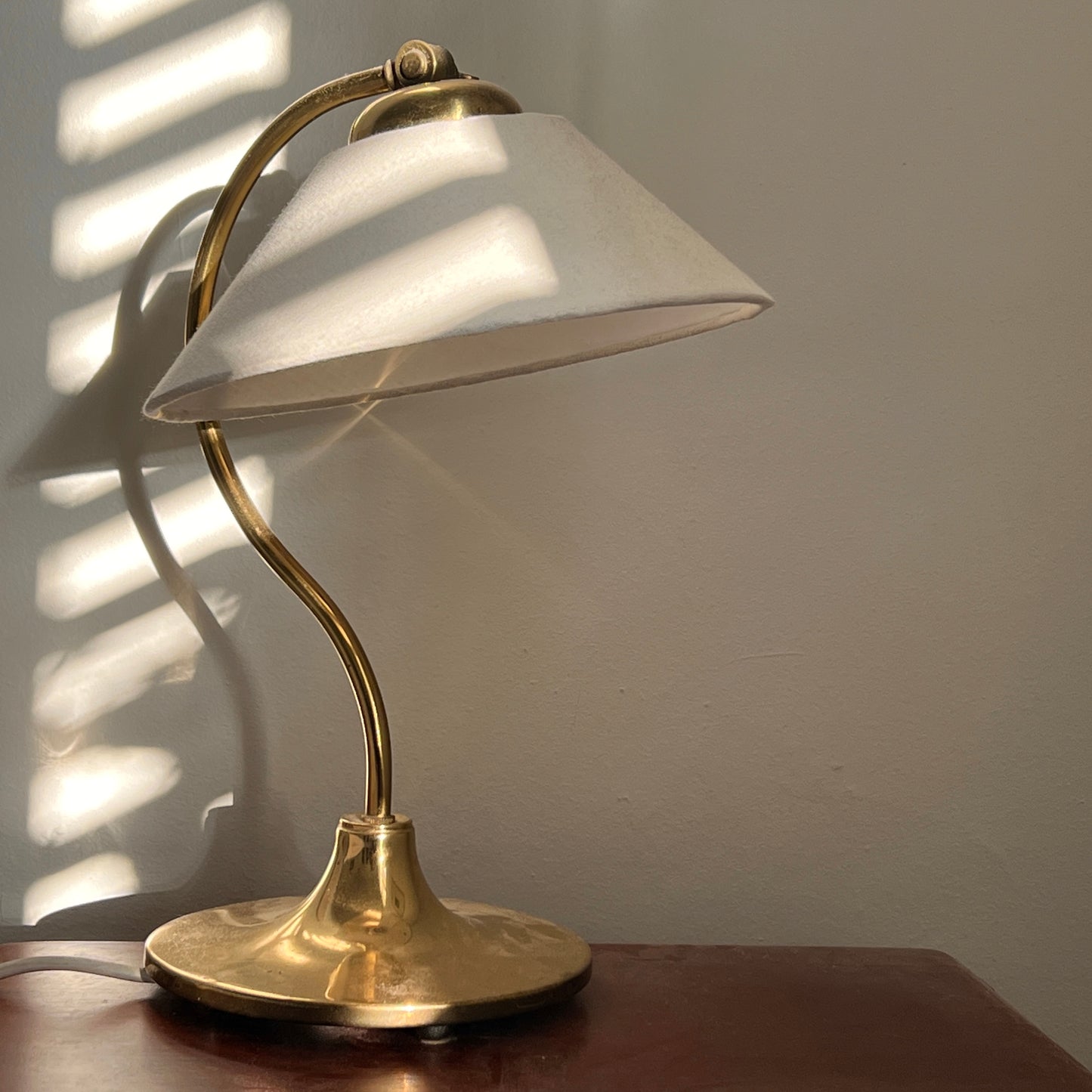 Brass and Linen Lamp by Ivar, Sweden 1960s - Two Available