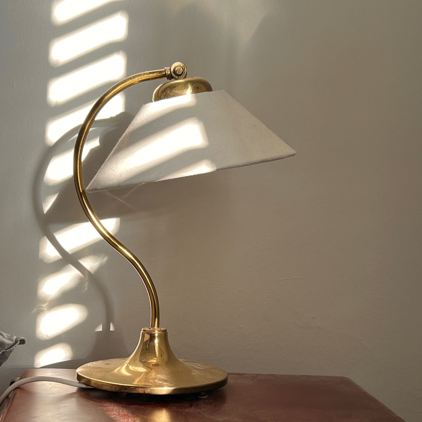 Brass and Linen Lamp by Ivar, Sweden 1960s - Two Available