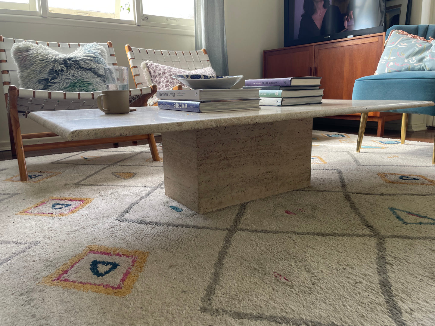 Vintage Travertine Coffee Table