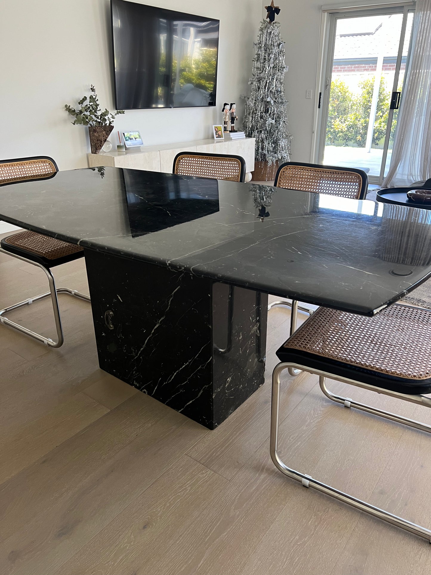 Black Marble Dining Table