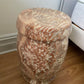 Pink Marble Onyx Stools - Two Available