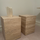 - Set of Two Custom Made Travertine Plinths