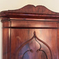 Antique Flambe Mahogany Corner Cabinet