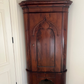 Antique Flambe Mahogany Corner Cabinet