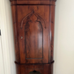 Antique Flambe Mahogany Corner Cabinet